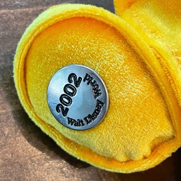 ⭐️Disney Vintage 02 Graduation Mickey Mouse Yellow Bean Bag Plush Doll Cap Gown - Picture 7 of 9